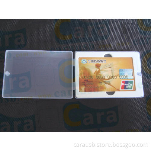 Aluminum metallic card shape flip usb disk bank credit cards appearance 8GB
